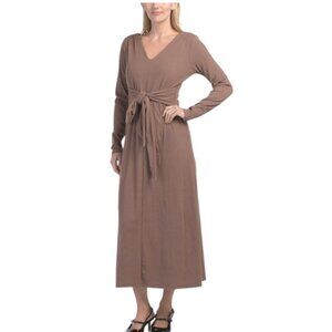 GILLI Long Sleeve Tie Front Dress